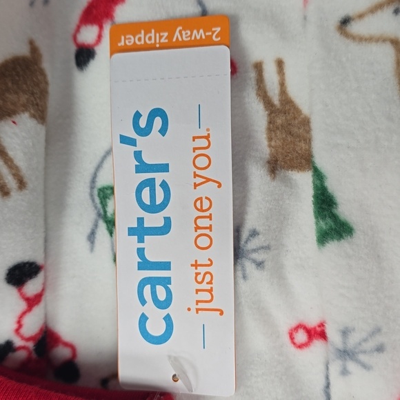 Baby Santa Christmas Fleece Fleece Footed Pajama | Carters | 3M - Picture 10 of 13